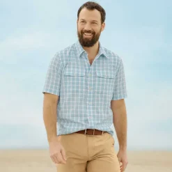 Orvis Clearwater Seersucker Short-Sleeved Shirt|Men Shirts