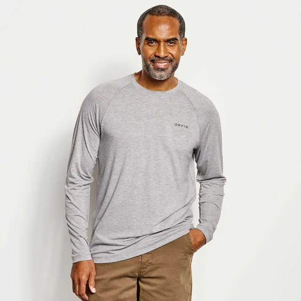 Orvis Dricast Logo Long-Sleeved Crew|Men Shirts