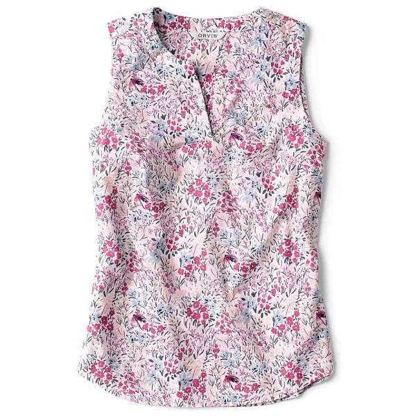 Orvis Easy Sleeveless Printed Camp Shirt|Women Shirts