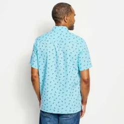 Orvis Printed Tech Chambray Short-Sleeved Shirt|Men Shirts