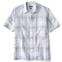 Orvis Seersucker Plaid Short-Sleeved Shirt|Men Shirts