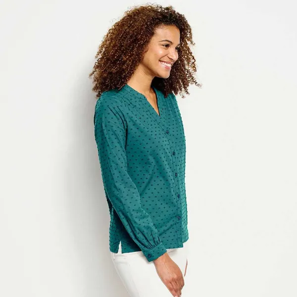 Orvis Wander Long-Sleeved Textured Shirt|Women Shirts